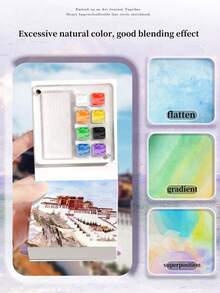 Painting Set, Kabear Sketchbook, Wonderful Painting, Tear-Off Painting Book, Watercolor Paint Book, Diary Book, Marker Pen Dedicated Painting Book, Suitable For Holidays, Travel, Outdoor Activities, Sketching