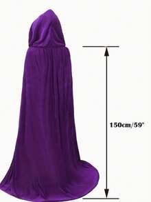 1pc Adult Festival Velvet Shawl, 150cm/59in Length, No Power Required, Suitable For Various Holiday Party Costumes And Props - Multicolor - View 14