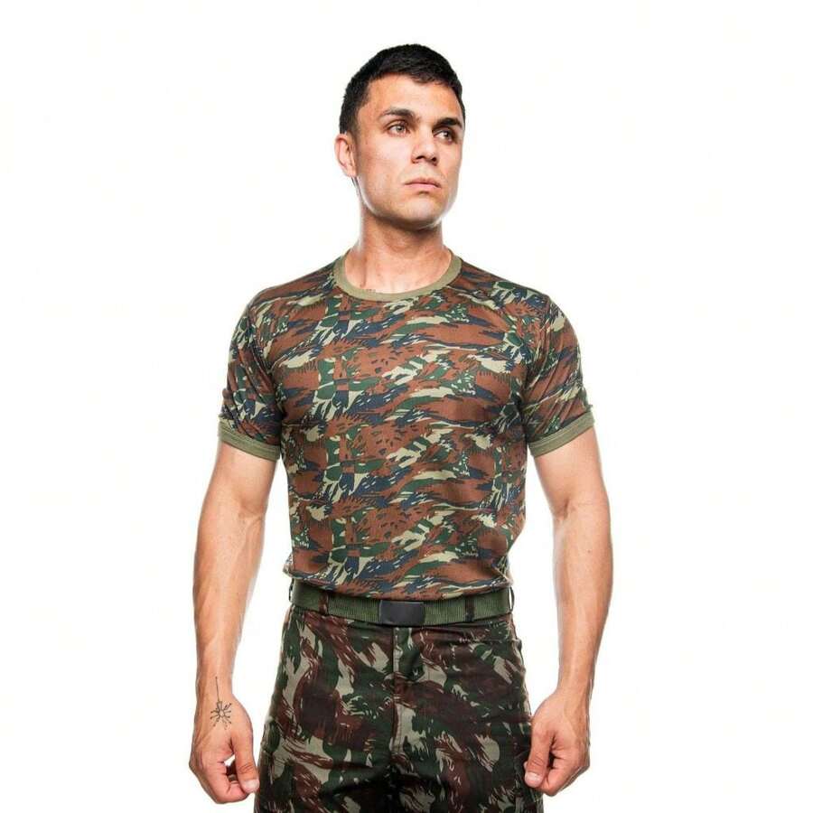 Camisa da Força Aérea DryFit Trilobal - Camuflado - Visão 1