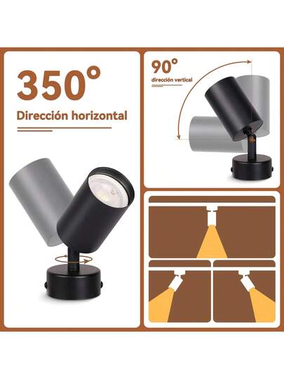 85 265V LED Recessed Ceiling Lights, Indoor ative Wand Lamps, Spotlights GU10/GX53 Bulb Holders, Single Head Replaceable Lamps Living Room, Kitchen, Closet, Hallway, Bedroom, Entrance, Shops, Galleries, Showrooms view 9