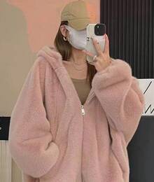 Women's Fur Coat, Fluffy And Fluffy Faux Fur Coat, Boa Parka, Winter Outerwear, Cold Weather Jacket, Warm