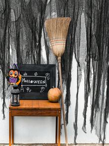 1/3/5pcs Black 76*183cm Halloween Party Decoration Ghost House Gauze DIY Decorative Fabric, Suitable For Creating Halloween Atmosphere - Scary And Eerie Halloween Decor, Suitable For Indoor And Outdoor Parties - Black - View 4