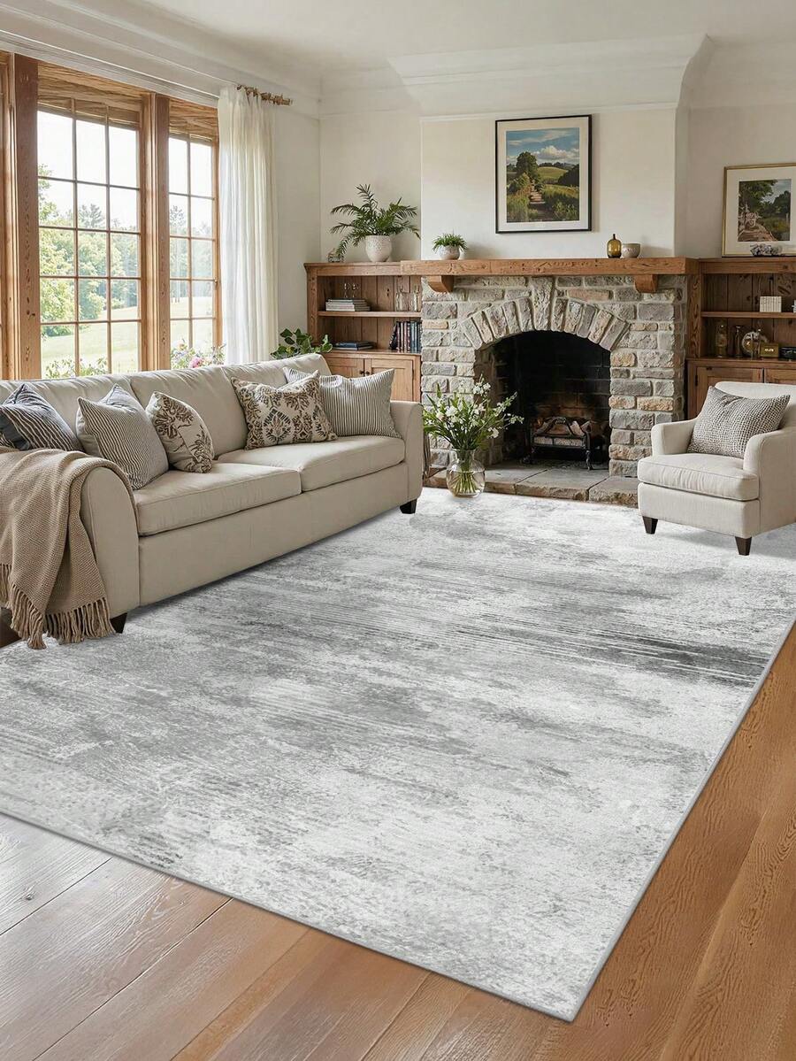 Tapete cinza, moderno, minimalista, lavável, de veludo, 900g/m², para sala de estar, quarto, cozinha, área externa, escritório, entrada