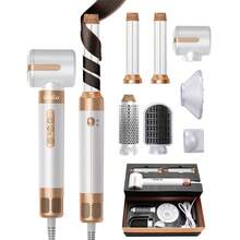 UKLISS 7-In-1 Hair Dryer And Styler With Diffuser/Negative Ions/220V EU Plug - Curly And Straight Hair, School Supplies, Hair, Suitable For Beginners, Hair Accessories, Halloween Gift, 4-Day Delivery - Phích cắm loại C của EU (220-240V) - Xem 13