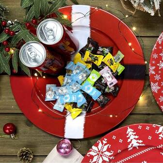 Christmas Snack Tray, Christmas Decoration Storage Plate, Fruit Tray, Holiday Party Cake Tray, Baking Tray