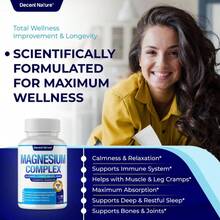 Magnesium Complex1000mg Made With 7 ElementalMagnesium 90 Capsules - 1 chai - Xem 3
