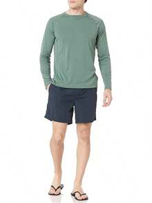 Essentials - Camiseta de natación de manga larga y secado rápido UPF 50 para hombre - Verde - Ver 11