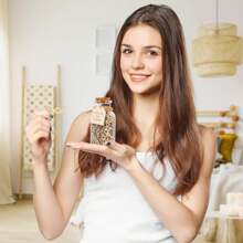 1Pc Jar Of Fu C K S Gift Jar Of Fu C K S To Give F U-C K Jar With Wooden Cutout Letter Piece Bad Mood Vent Spoof DIY Craft Mother's Day Birthday Day,Anniversary, Holiday, Encouragement Thanksgiving Day Fun Gift To Friend,Funny Deco Fu-C-Ks In Glass Funny Gag Gift - Multicolor - View 9