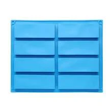 12 腔矩形硅胶模具 - 适用于格兰诺拉麦片棒、巧克力、蛋白棒、布朗尼和芝士蛋糕 | 不粘烘焙模具，适用于能量棒、甘纳许、布丁、玉米面包 | 黄油模具 - 巧克力色 - 查看 11