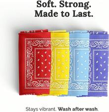 ¡RecomendadoZENO Bandana – 100% algodón y fibras naturales – Pañuelo sin poliéster – Calidad premium – Suave, duradera y lavable a máquina – Para hombres y mujeres – Unisex y niños – Paquete de 10¡Top de Temporada - Blanco - Ver 5