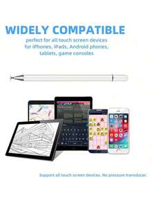 Penna stilo a disco compatibile con Apple iPad Pro 11/12.9 (2021/2020/2018)/Mini 6 5/Air 5a 4a, per Galaxy Tablet S7/S8/Plus/Ultra e altro con punte di ricambio