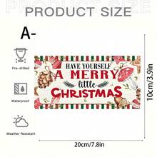 1 PIEZA Cartel de madera colgante de Feliz Navidad - Tablero de madera estilo rústico con decoración festiva - Encanto universal de porche invernal para fiesta de bienvenida, decoración de fiesta y decoración navideña exterior