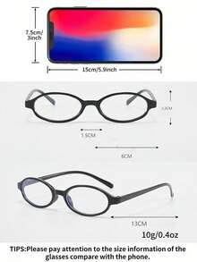 1 chiếc gọng kính hình bầu dục thời trang thanh lịch dành cho phụ nữ, nhẹ và di động, thể hiện phong cách độc đáo - Trong sáng - Xem 9