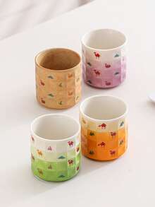 1 Pc Ceramic Coffee Cup, 165ml/5.6oz Tea Cup, Colorful Desert Camel Pattern Mug For Water, Juice, Latte, Espresso, Saudi Coffee, Arabic Coffee, Suitable For Home, Restaurant, Kitchen, Office, Cafe, Gathering, Party, Cute Drinkware, Practical Tableware