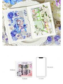 6卷/盒植物花卉贴纸，可爱装饰贴纸，适用于贴纸簿、剪贴簿、日记本、笔记本、自制日记、DIY手工材料、趣味标签、可爱标签、贴纸收藏。也可作为礼物送给朋友、迷你贴纸收藏、文具用品、情人节包装、手机贴纸、情人节礼物、教师用品、花艺用品。 - 彩色 - 查看 4