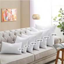 1PC Chic Square Pillow Cover With Zipper Closure - Machine Washable, Polyester, Perfect For Sofa & Home Decor (Pillow Not Included) Couch Covers For Sofa Pillows For Couch - White - View 10