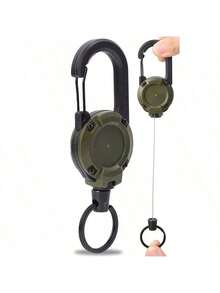 U-Shaped Keychain – Easy-Pull Steel Wire With Spring Buckle, Compact & Secure For Travel & Outdoor Gear - Multicolor - View 6