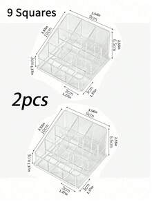 1Pc High-End Transparent Makeup Organizer Box For Desk, Including Storage For Eyebrow Pencil, Makeup Brush, Lipstick, Perfume, Etc. 9-Section, With Step-Like Design, Great For Daily Dressing Table Arrangement And Storage ,Jewellery Box,Pouch,Makeup Brush Holder,Brush Holder,Perfume Organiser,Pouch Bag,Gifts For Women,Christmas Gifts,Gift Ideas For Women - Clear - View 13