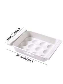 自动双层鸡蛋架，保持鸡蛋新鲜，滑动容器可容纳 12-14 个鸡蛋 - 铰链设计，塑料材质，不接触食物 - 冰箱收纳架，厨房鸡蛋托盘 - 彩色 - 查看 11