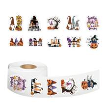 500 Peças Rolo de Adesivos de Gnomos de Halloween, Adesivos Impermeáveis de Vinil para Feriados, Jornalismo, Laptop, Para-choque, Skate, Garrafas de Água, Computador, Telefone Celular, Suprimentos para Festa de Halloween