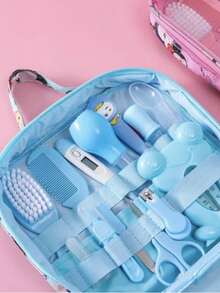 HYQ1995 Kit 13 Hygiene Care Newborn Baby Cutter Brush Hair Nail Comb - 藍色 - 查看 2