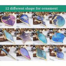 2 件不对称形状硅胶圣诞树树脂模具，DIY 环氧树脂吊坠钥匙扣铸造模具，适用于珠宝制作、艺术和工艺品、节日家居圣诞装饰礼物 - 白色 - 查看 7