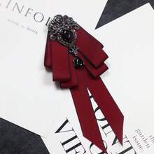 1pc-Elegant Bow Tie, Suitable For Both Men And Women - Elastic Design, Easy To Wear, Perfect For Weddings, Parties And Daily Wear. Bow Style, Wedding Accessories/Fashionable Bow/Fabric Tie