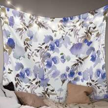 Vintage Flower Tapestry For Bedroom Wall Hanging Tapestry, Farmhouse Botanical Floral Retro Ceiling Backdrop Tapestries Poster Blanket Wall Decor For  Living Room Dorm-40"X30", 60"X40",60"X 51",80"X60" - 紫色 - 查看 5