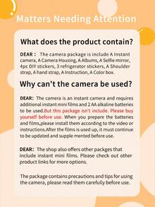 Paquete de regalo de cámara instantánea Popoto - Imprime fotografías de 3 pulgadas de colores en minutos para películas Mini11/12, con cámara con estuche de cristal, correa arcoíris y talla grande accesorios. Cámara fotográfica para regalo de vacaciones/exterior/fiesta/novia (no incluye baterías ni películas) - Juego de estuches de cristal para cámara. - Ver 7
