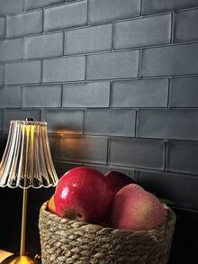 Matte Black Subway Tile Backsplash Stickers, Self-Adhesive Waterproof Tile Stickers For Kitchen, Bathroom, Fireplace, RV, Etc. (Matte Black), Wallpaper, Vinyl Decals, Home Decor, Spring Decorations, Renew Your Home, Rama Decorative Stickers, Birthday & Graduation Gifts - Black - View 9
