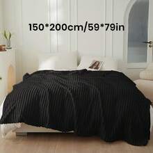 1pc Throw Blanket, Bedding, Cozy And Warm Blanket, Lightweight Soft And Comfortable, Solid Color Series, Minimalist And Stylish Design, Suitable For Sofa, Bedroom, Living Room, All-Around Comfort, Travel Use, Nap Blanket, Reference Size Image, Multiple Sizes Available, Machine Washable, Autumn Decor, Room Decor, Back To School, School Supplies