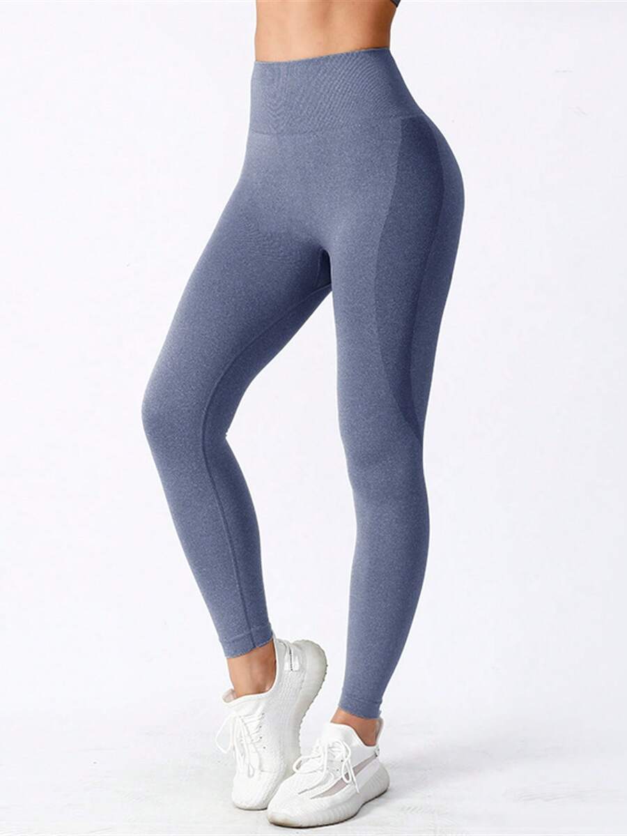 Womens High Waisted Seamless Leggings Workout - Màu xanh hải quân - Xem 1