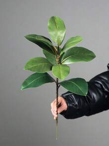 55-110厘米逼真橡胶榕树枝，人造热带榕树植物，适用于家居、花园、办公室、阳台装饰、返校季房间装饰、学习用品 - 彩色 - 查看 4