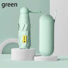 1 pièce Mini parasol portable, parapluie anti-soleil, anti-pluie et anti-UV, parapluie pliable avec boîte de rangement