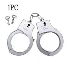 1Pc Simulation Plastic Handcuffs, Stage Performance Chief Catching Thief Role Play Props, Fun Party Game Supplies, Can Be Used As Birthday Gifts, Halloween, Christmas Party Game Props - Multicolor - View 7