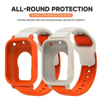 Funda de silicona + Correa para Redmi Watch 5 Active, Brazalete deportivo de silicona con tapa para la correa del reloj Redmi Watch 5 Active