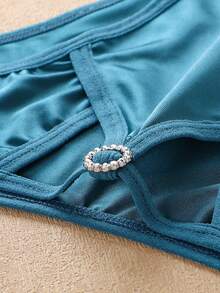 5 PCS Of Solid Color Sexy Thongs For Women Personalized Tassel Hollow Seamless Panties Breathable And Comfortable Women's Underwear - 彩色 - 查看 6