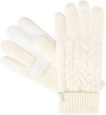 Isotoner SmarTouch Solid Triple Knit de la mujer Guante con palma Parches - Marfil - Ver 6
