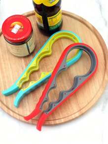 4-In-1 Ergonomic Jar Opener, Easy To Use For The Weak-Handed, Children And Elderly - Handy Kitchen Tool For Opening Cans, Bottles, And Lids