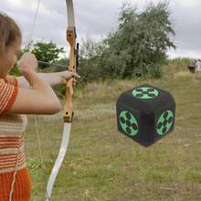 Cubic Archery Training Target, Target For Hunting Shooting Indoor Outdoor, Arrow Shooting Target For Use At Archery Ranges, Outdoor Events, And Home Practice, 23*23*23cm - Black+Green - View 5