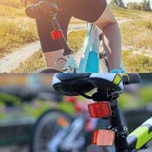 (عبوة من 2/4) أضواء تحذيرية خلفية لدراجة هوائية/جبلية أمامية وخلفية، عاكسات أمامية وخلفية، بدون بطاريات مضمّنة