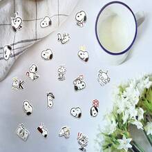 SNOOPY 40枚可爱卡通史努比儿童水杯笔记本文具盒装饰防水手账贴纸袋 (款式随机) - 彩色 - 查看 6