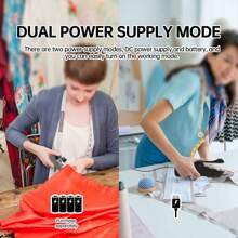 1 件手持式缝纫机，带 USB 数据线和配件套件（配件颜色随机），全新便携式手持式电动缝纫机，适用于家庭、旅行、DIY 工艺品、床上用品、窗帘和服装修补