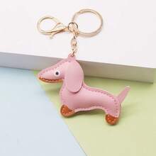 1 قطعة سلسلة مفاتيح جلدية كرتونية جميلة على شكل كلب الدشهند، تميمة للحقيبة، ديكور هالوين، اكسسوارات عيد المعلم، حامل بطاقة الهوية، اكسسوارات السيارة، تميمة حقيبة، هدية عيد الميلاد، هدية للصديقة والأخت