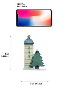 1pc Christmas Red Cottage Ornament, Rustic Farmhouse Style Christmas Tree Hanging Decoration, Holiday Party Supplies, Winter Interior Decoration, Christmas Wall Hangings, Holiday Pendant Ornaments, Seasonal Home Decoration, Door Decoration Pendant, Window Display, Suitable For Living Room, Bedroom, Office, Shop(Please Tear Off The Protective Film Before Use, Acrylic Material Is Not Glass) Christmas Decorations Room Decor