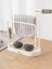 1pc Space-Saving Countertop Kitchen Organizer Rack, Kitchen Sink Organizer Tray With Drip Tray, Compact Sink Organizer Box With Quick Drainage Design, Easy Installation Without Drilling, Suitable For Storing Dishcloths, Sponges, Brushes, Soaps In Kitchen & Bathroom - Multicolor - View 14