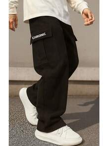 CHRONIC Twill Cargo Pants All Colors Men's Twill Skater 5 Pockets Men's Fashion Wide ORIGINAL - Black - View 4