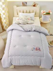 1pc Children/Infant Blanket, Premium Handmade Embossed Design, Soft, Breathable, Warm & Comfortable Children's Blanket, Animal Pattern Design, Best Gift For Infants & Children, Suitable For 10°-30°C