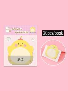 8 Pieces/Set Of Cute Cartoon Animal Pattern Sticky Notes, Creative Stand-Up Sticky Notes, 20 Sheets Per Sheet, 160 Sheets In Total, Christmas Gifts Or Prizes, School Supplies, Back To School