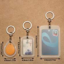 1 件磨砂透明卡套带钥匙扣、身份证、IC 卡、门禁卡保护套 - 彩色 - 查看 7